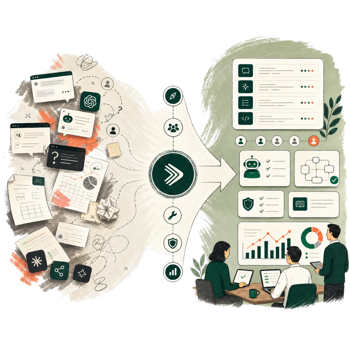 From scattered AI experiments to a practical working system